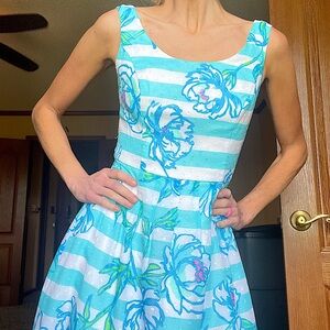 Lilly Pulitzer Posey Dress LIKE NEW sz 0 Shorely Blue